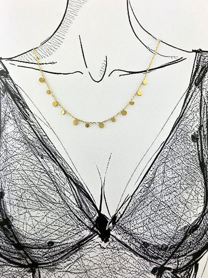 Collier “Mini Dots” – Chaîne Dorée à Pampilles - Alberto Bijoux