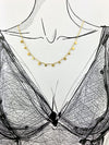 “Mini Dots” Necklace – Gold Chain with Tassels