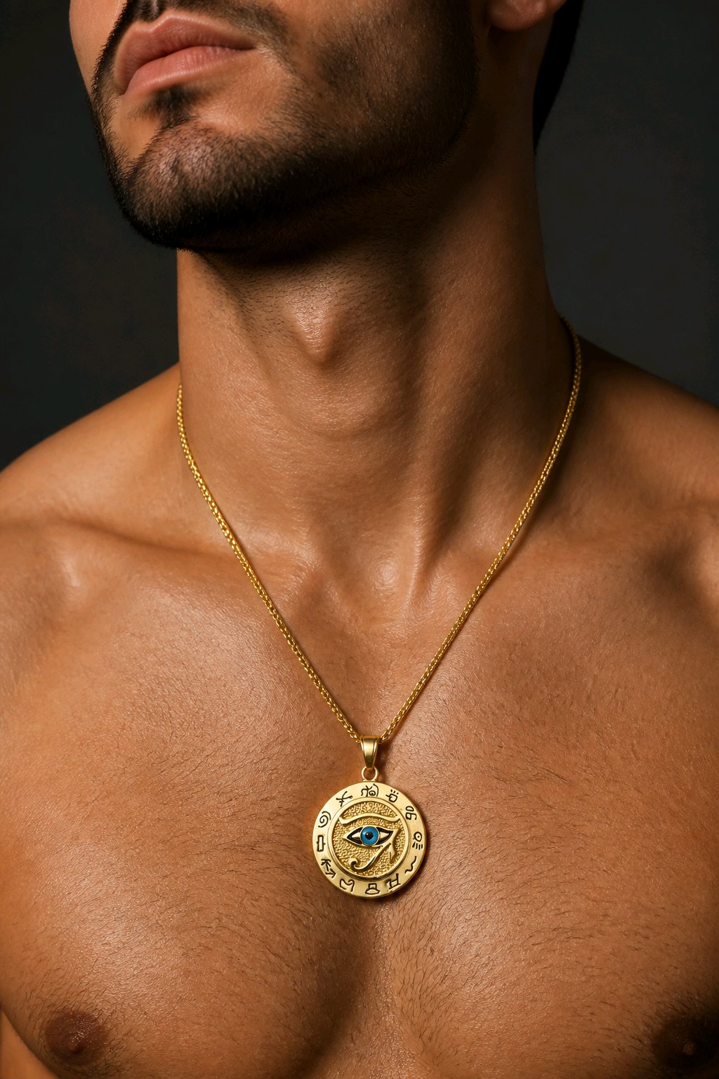 Pendentif “Œil Mystique” – Symbole protecteur en acier inoxydable - Alberto Bijoux