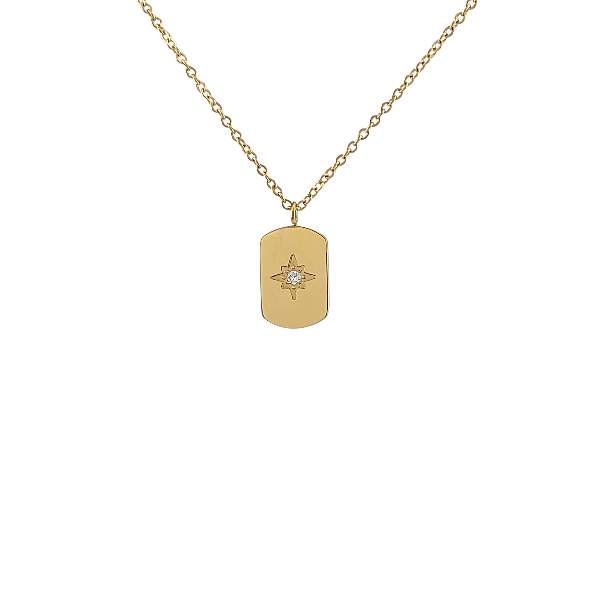 bijou étoile en acier inoxydable doré Alberto Bijoux