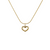 pendentif cœur de nacre 10 mm doré avec chaîne