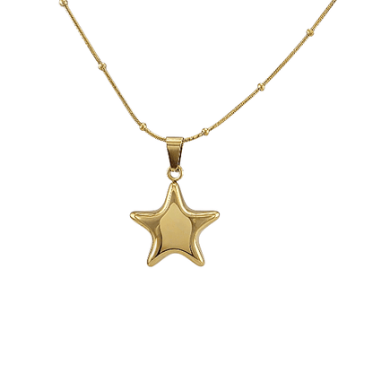 Étoile de Nuit – Collier Doré 20 mm - Alberto Bijoux