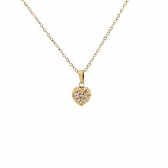 Cœur Étincelant – Collier Doré 8 mm - Alberto Bijoux