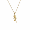 Collier doré avec pendentif en forme de rose - Alberto bijoux