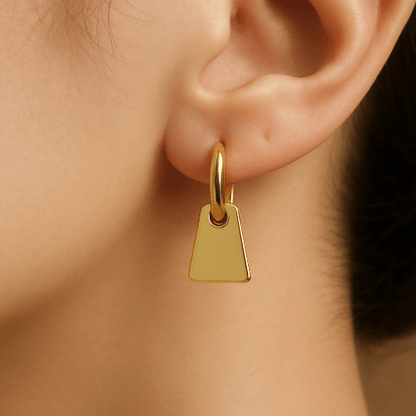 Créoles Mini - Plaque Dorées - Alberto Bijoux