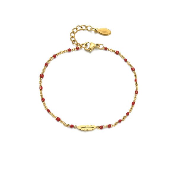 Esprit Bohème – Bracelet Perlé à Plume - Alberto Bijoux
