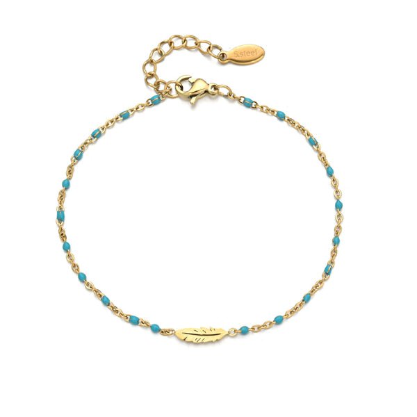 Esprit Bohème – Bracelet Perlé à Plume - Alberto Bijoux