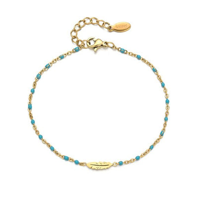 Esprit Bohème – Bracelet Perlé à Plume - Alberto Bijoux